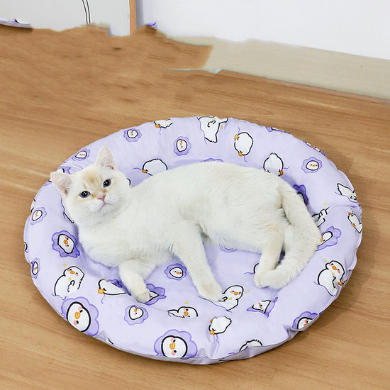 Pet Ice Mat Round Nest Cold Gel